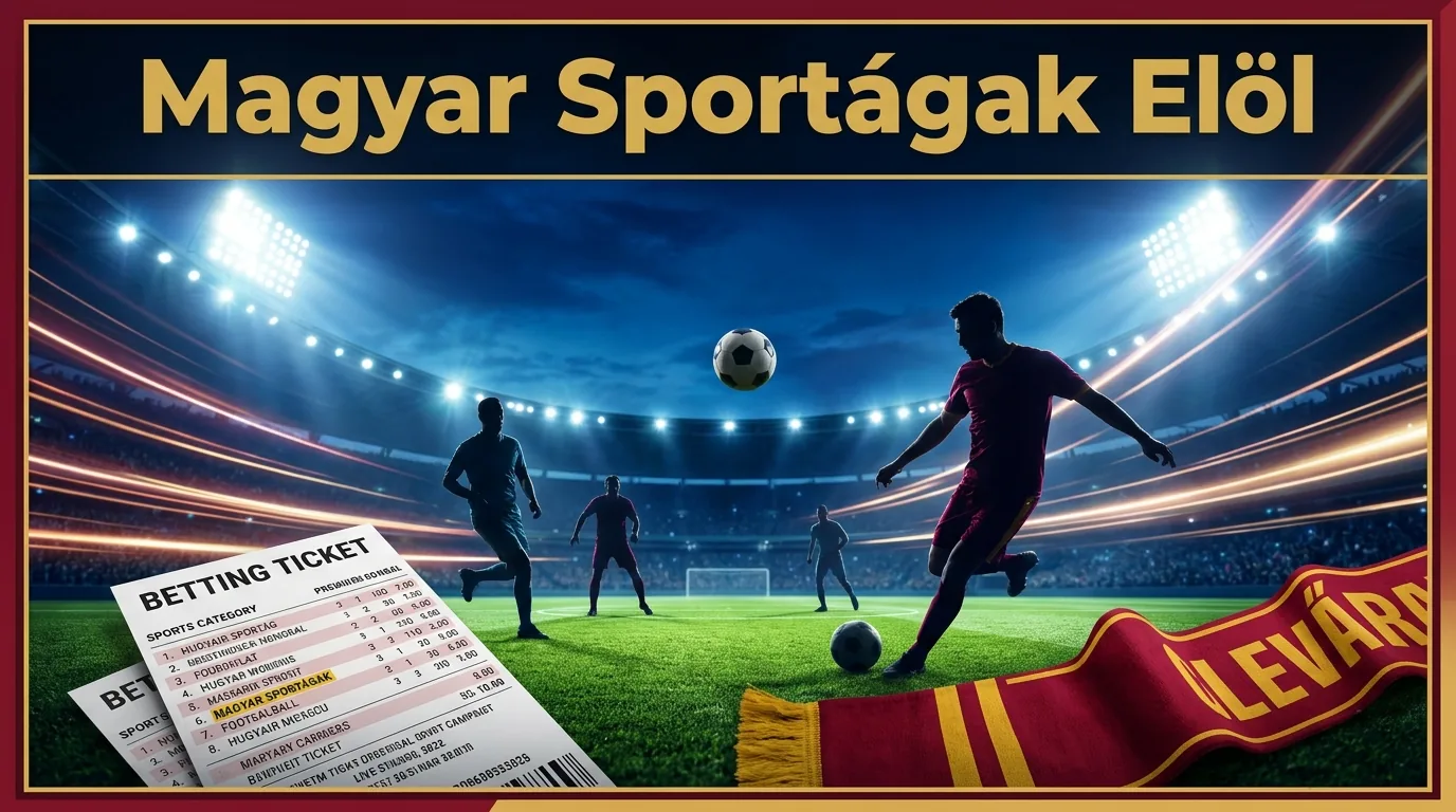 Vibrant stadium scene with match ball, highlighting Hungarian sports betting.